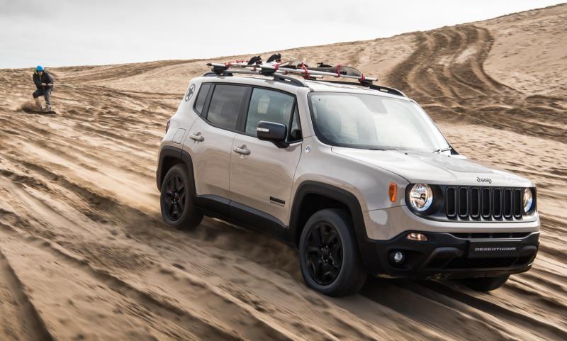 Jeep Renegade Desert Hawk with snowboarder Alex Bird